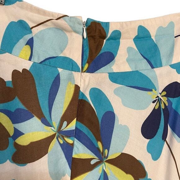 Kim Rogers Knee Length Skirt Women's 14 Multicolored Floral Lined Zip Retro Y2K - Picture 4 of 11